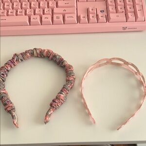 Chic Pink and Gray Headbands Set